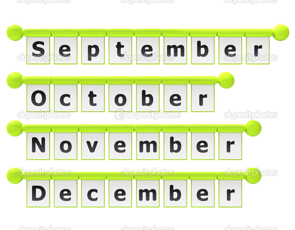month calendar modern over white background