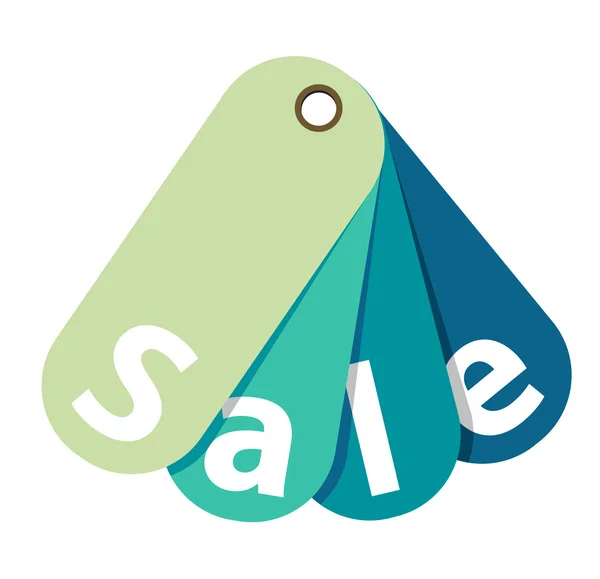 Vector Blue Sale Tag Isolated — Stock Vector