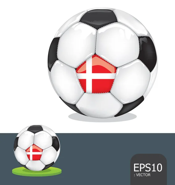 Futebol euro2012 denmark vector — Vetor de Stock