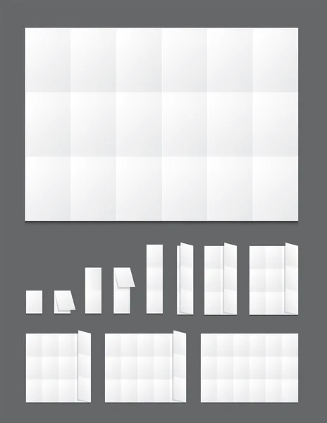 Flyer papier pliant blanc vecteur — Image vectorielle
