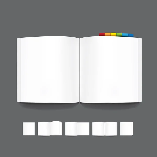 Boken tom sida mall för design.vector — Stock vektor