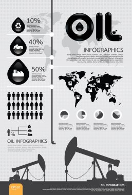 Infographic petrol dünya vektör