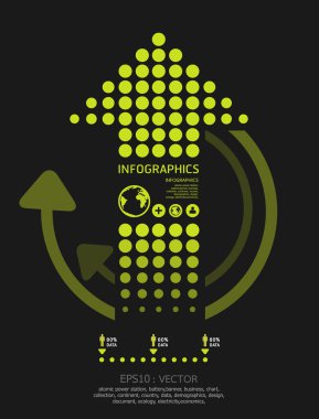 noktalar okları modern stil grafik vektör infographics ayarla