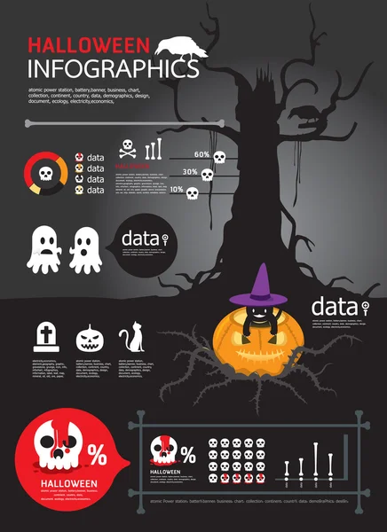 Инфографический вектор Хеллоуина — стоковый вектор