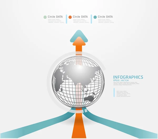 Conjunto de infografías modernas y vector de gráficos de información — Archivo Imágenes Vectoriales