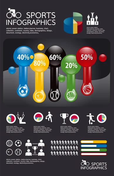 Спортивная концепция для in-fographic дизайна — стоковый вектор