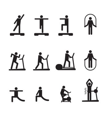 Fitness simgeler vektör ayarla