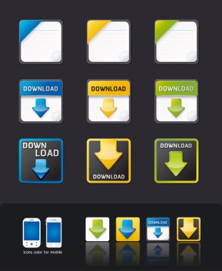tablet ve cep telefonu uygulaması vektör apps Icon set