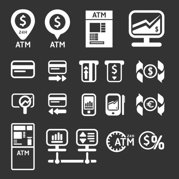 Finanzas y negocio vector icono conjunto vector — Archivo Imágenes Vectoriales