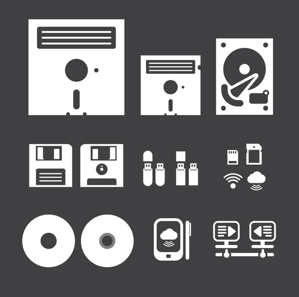 Herramienta ordenador web iconos vector — Archivo Imágenes Vectoriales