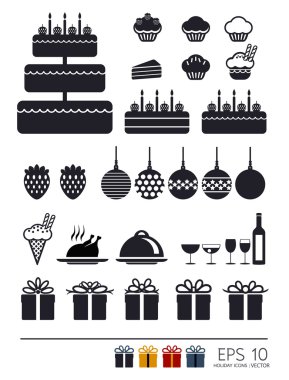 set of icon for holiday