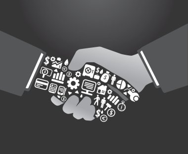 finans yapmak aktif işadamıdır elinde küçük simgeler unsurlardır.