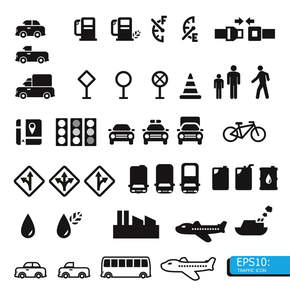 Verkeer pictogrammen — Stockfoto