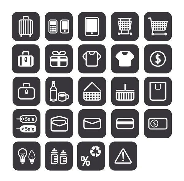 Shopping icons set design. — Φωτογραφία Αρχείου