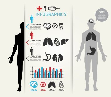 tıbbi Infographic tasarım şablonu,-ebilmek var olmak kullanılmış için Infographics