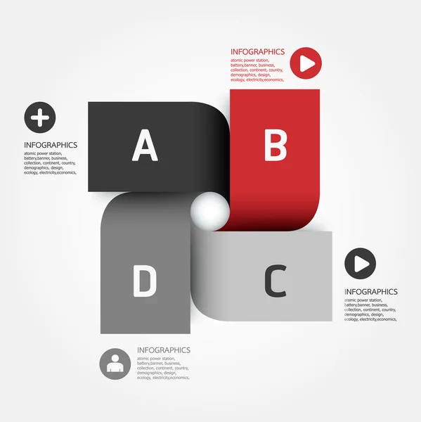 Modern tasarım şablonu yumuşak renkli,-ebilmek var olmak kullanılmış için Infographic — Stok Vektör