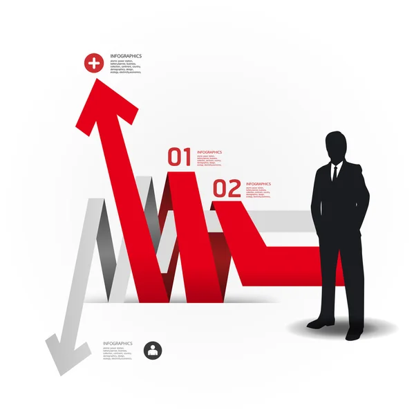 Moderna formgivningsmall med affärsman, kan användas för infographic — Stock vektor
