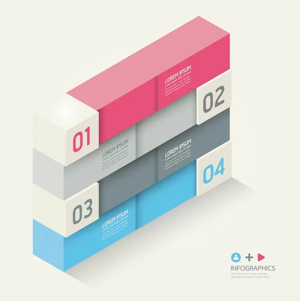 Modern Design template isometric style. Can be used for infograp — Stock Vector