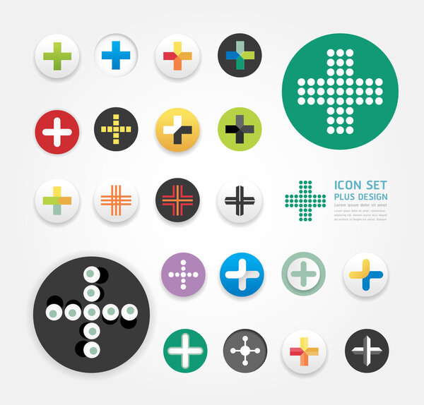Icons plus design set , can be used for infographics , graphic