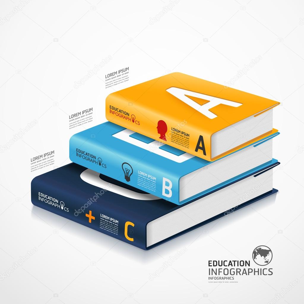 Modern infographic Template with book and globe banner