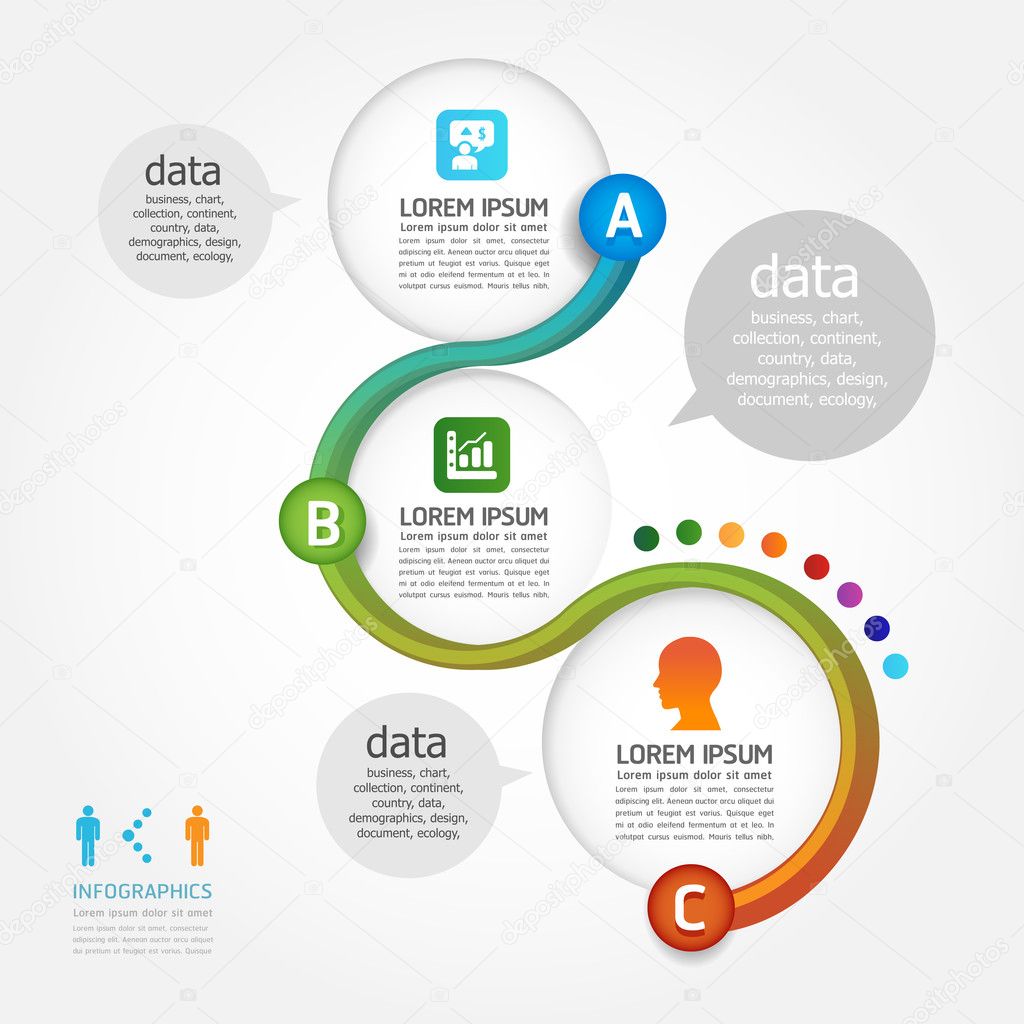 Modern Design template , can be used for infographics, numbered banners, horizontal cutout lines, graphic or website layout vector