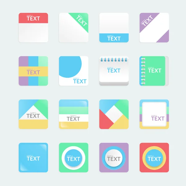 Apps icons set soft colour style. Vector illustration — Stock Vector