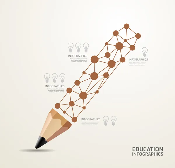 Design moderno Modelo infográfico de estilo mínimo — Vetor de Stock