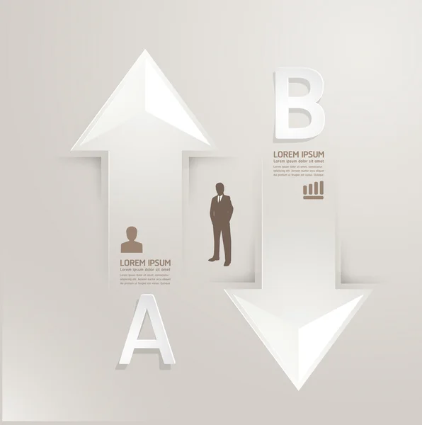 Abstracte infographic ontwerpsjabloon minimalistische stijl — Stockvector