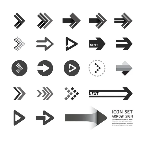 Set ikon panah - Stok Vektor