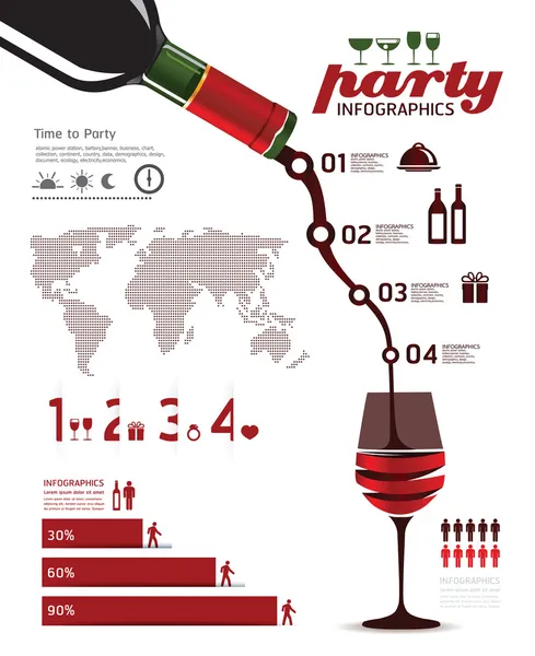 Informationen Partei Grafik-Vektor — Stockvektor