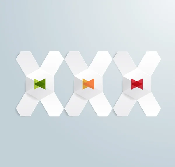 Modern tasarım xxx kağıt metin tabela — Stok Vektör