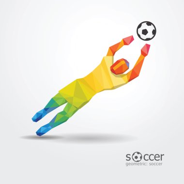futbolcu futbol kalecisi geometrik