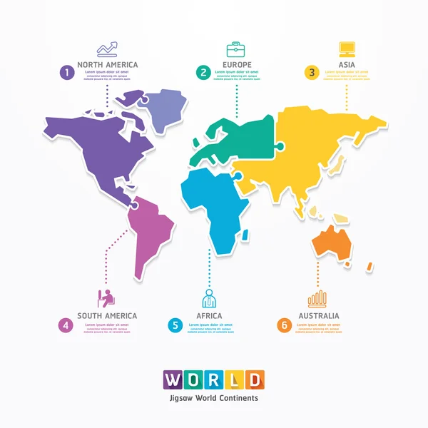 Welt-Infografik-Vorlage — Stockvektor