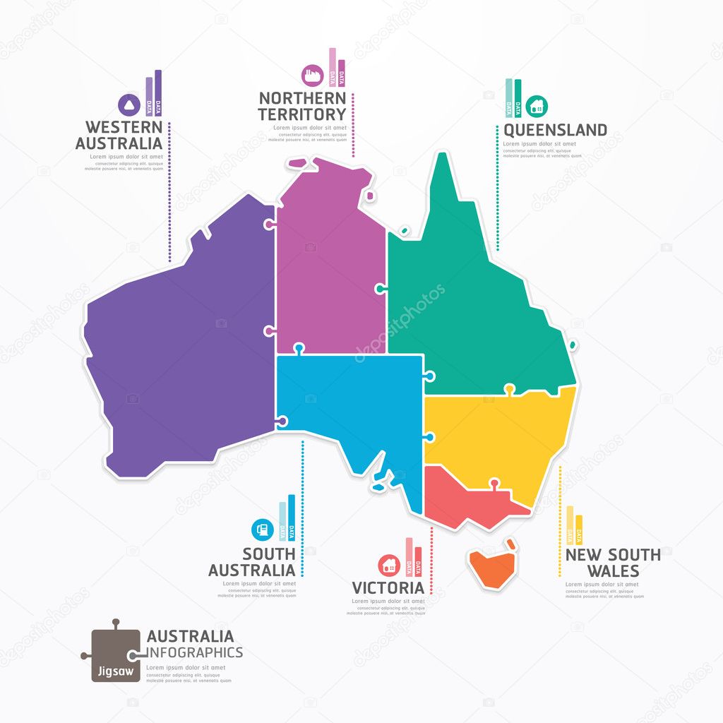 Australia Map Infographic