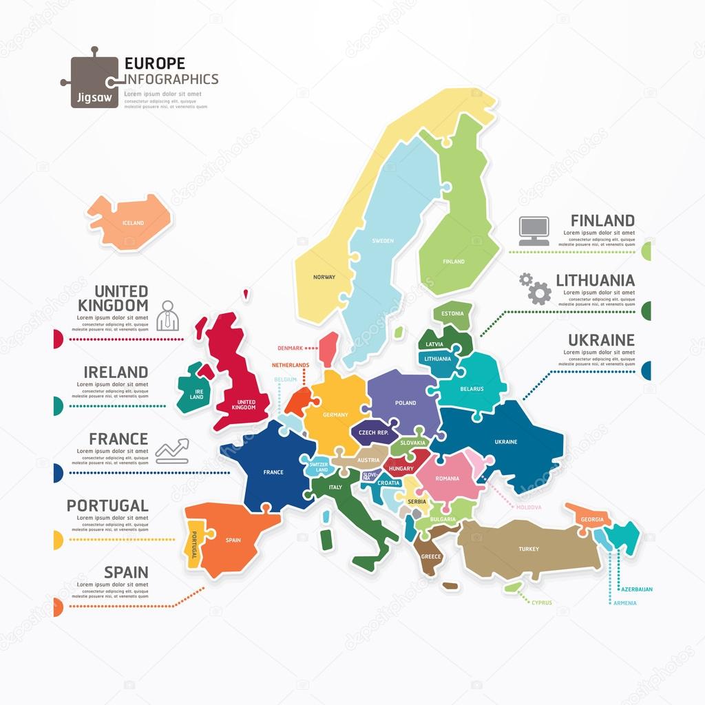 Europe Map Infographic
