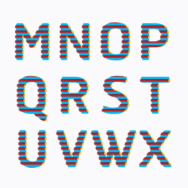Alphabet ligne de papier moderne — Image vectorielle