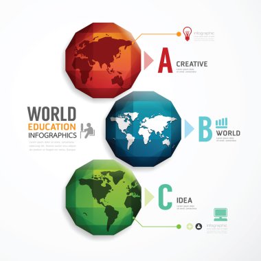 Dünya geometrik renkli modern Dizayn