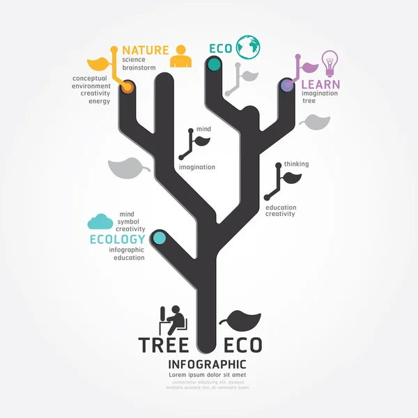 Infografik Baum-Design-Diagramm — Stockvektor