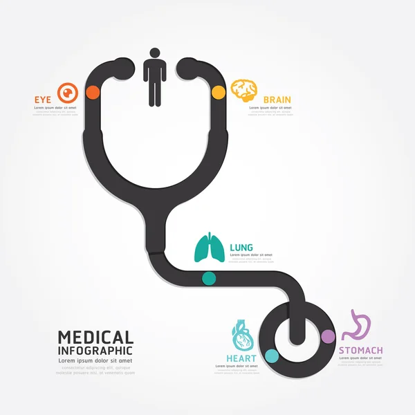 Infographie design médical — Image vectorielle