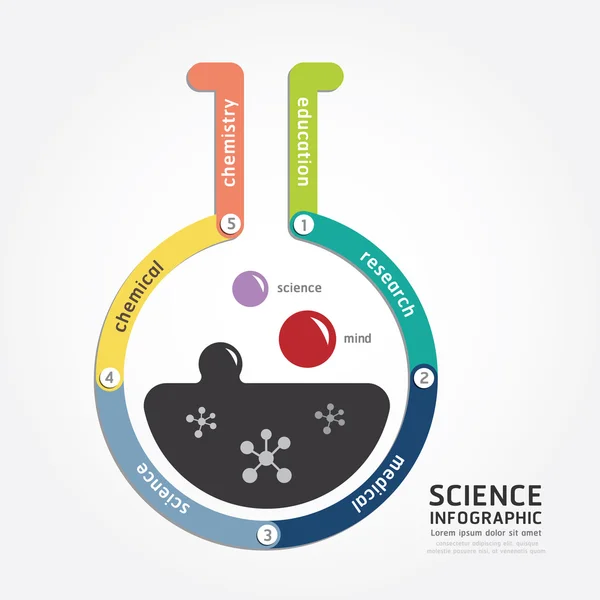 Infographics tudomány dizájn diagram — Stock Vector