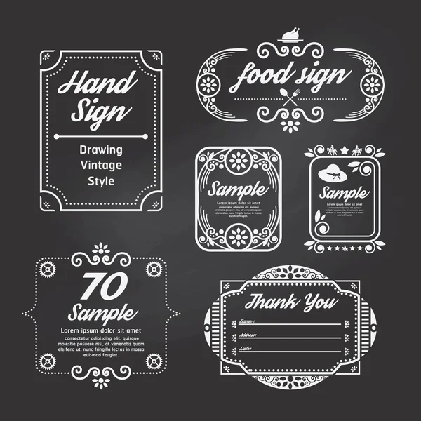 Desain Label Vintage - Stok Vektor