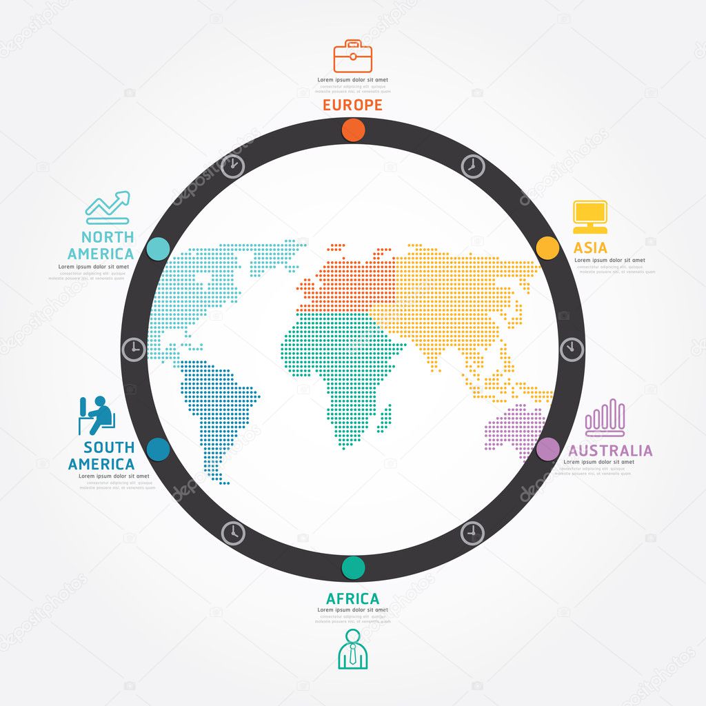 Infographics world business concept