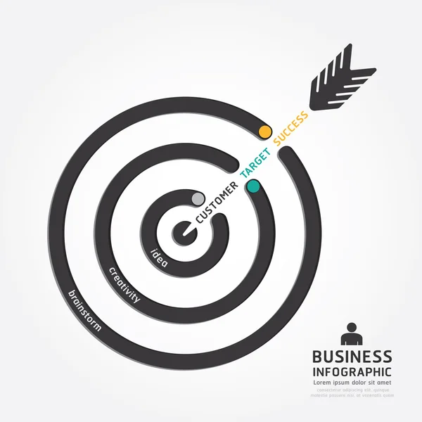 Infographie business arrow design — Image vectorielle