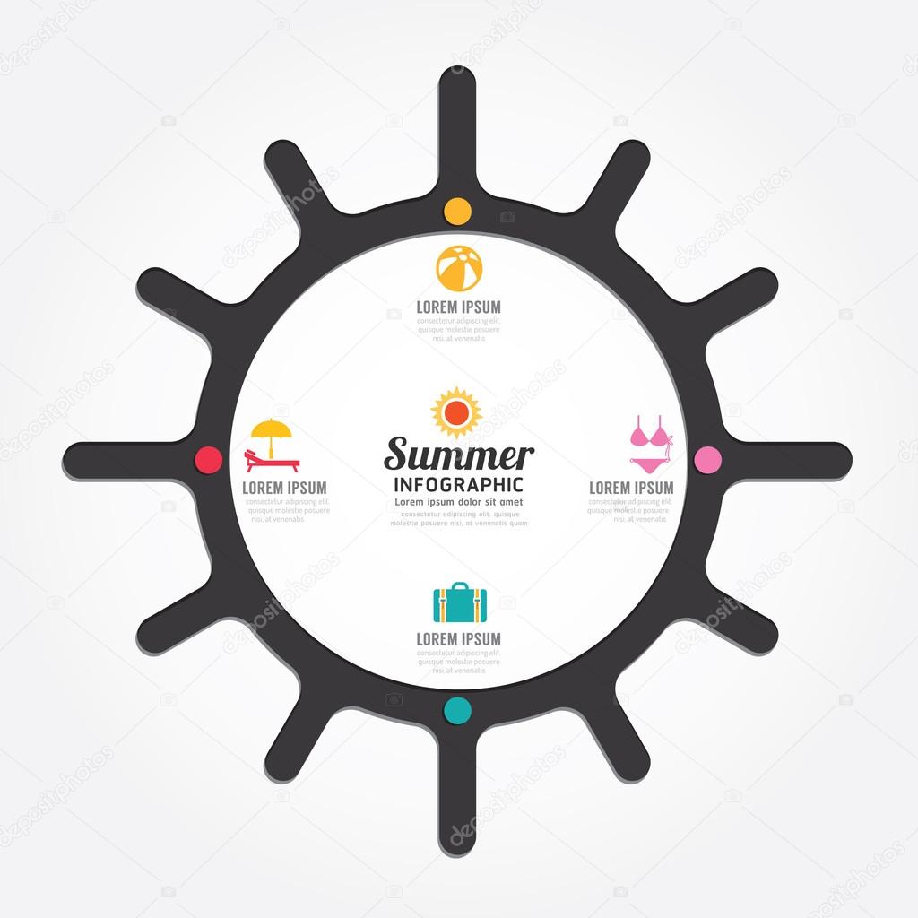 Infographics sun design