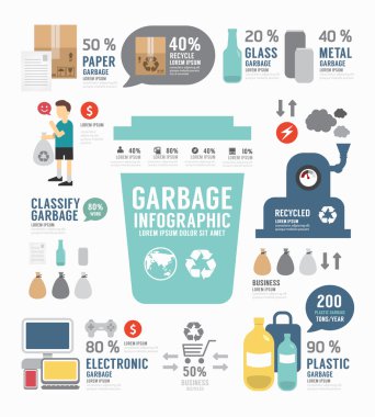 Garbage annual report template clipart