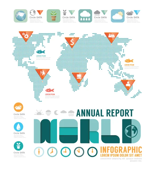 Relatório anual infográfico — Vetor de Stock