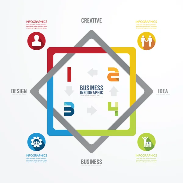 Moderne Design-Infografik-Vorlage — Stockvektor