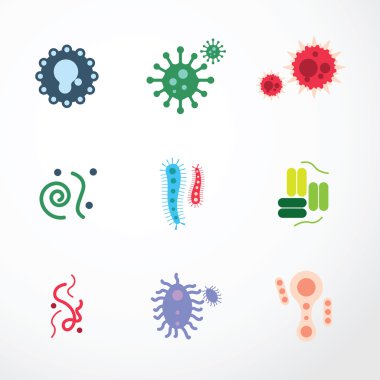 Virus  icons. clipart