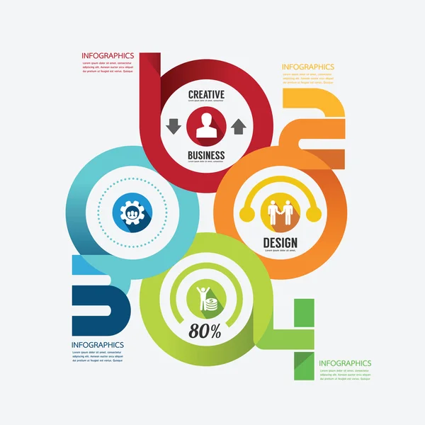 Modelo de círculo infográfico de design moderno . — Vetor de Stock