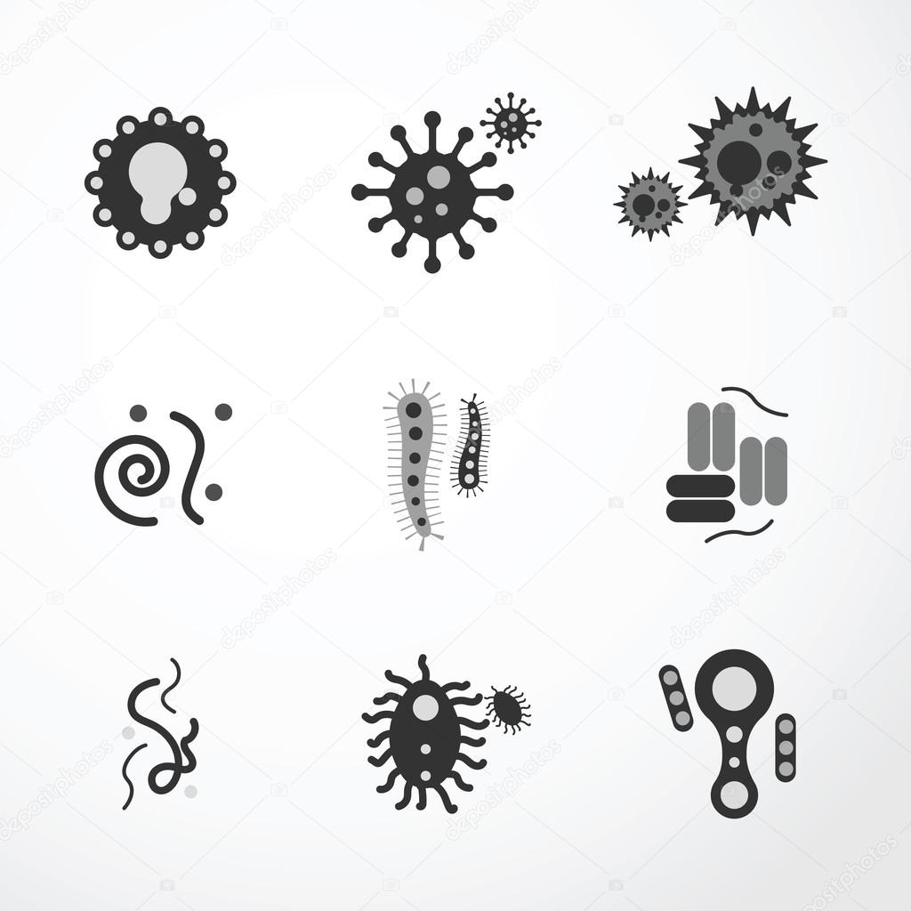 Black virus  icons